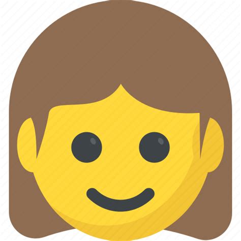 Female Happy Face Emoticon