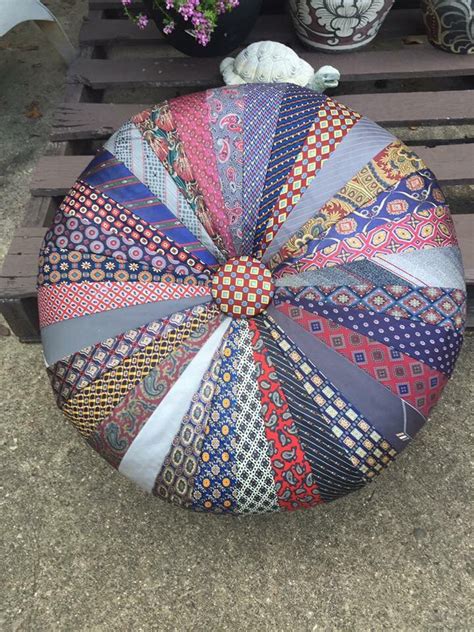 Custom Tuffet Stool Made With Your Ties