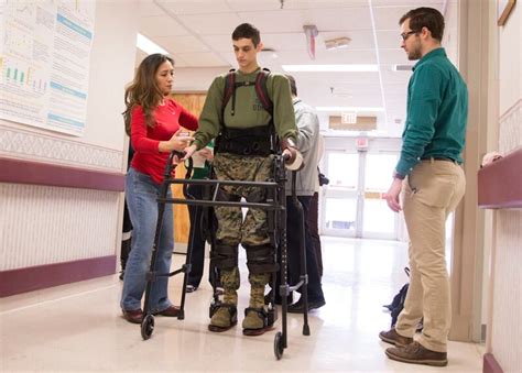 With Exoskeletons Paralyzed Troops Walk Again