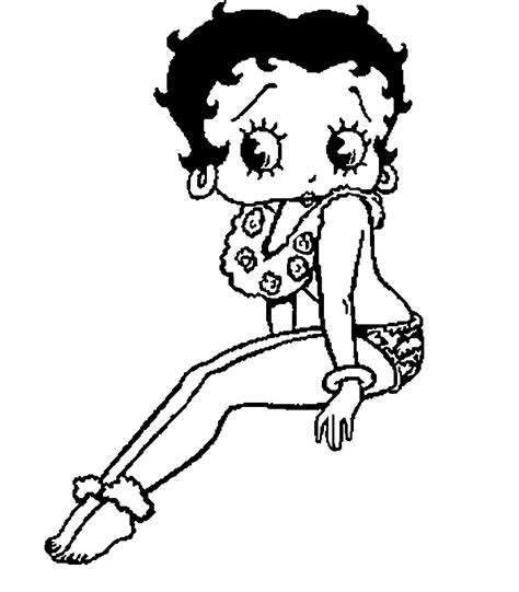 Free Printable Betty Boop Coloring Pages Minimalist Blank Printable