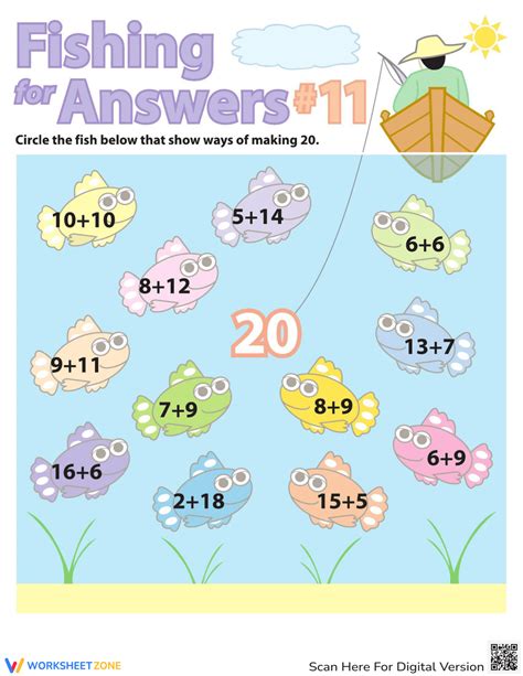 Fish For Simple Addition Worksheet