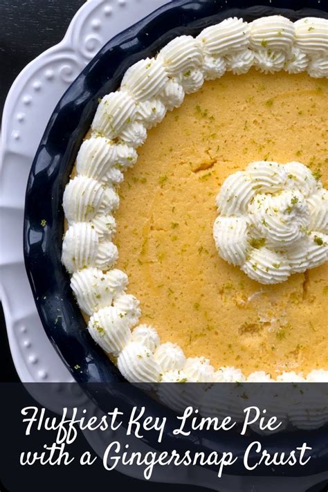 The Fluffiest Key Lime Pie With A Gingersnap Crust Jenny Nicole Gingersnap Crust Lime Pie