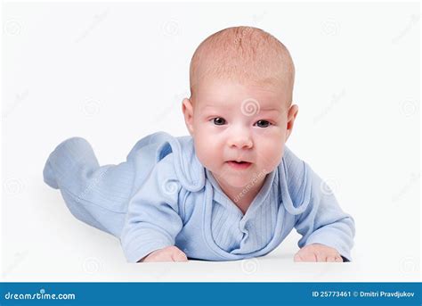 Little Baby In Blue Stock Image Image Of Little Beautiful 25773461