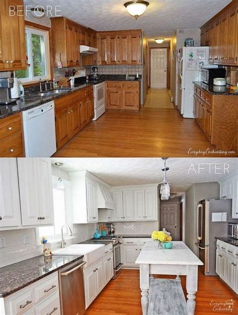 Cabinets before or after flooring. Pretty Before And After Kitchen Makeovers