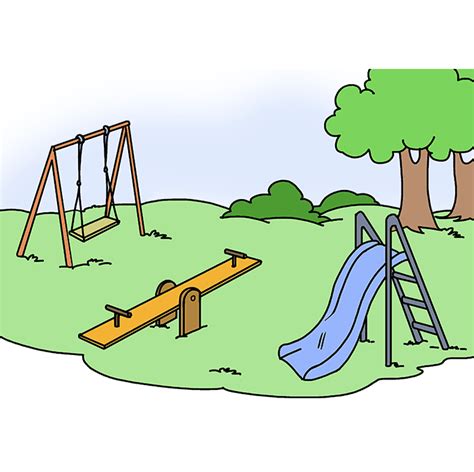 Playground Slide Drawing At Explore Collection Of