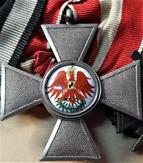 Rare Ww1 Germany Iron Cross And Order Of The Red Eagle Medal Bar Jb