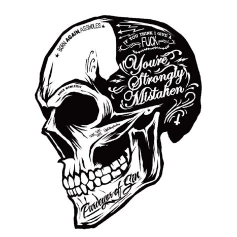 Black White Skull Cool Motorcycle Stickers Moto Decals Helmet Sticker