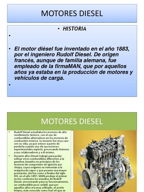 Motores Diesel Historia El Motor Diésel Fue Inventado En El Año