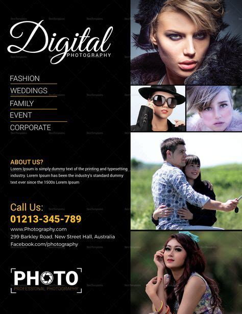 Digital Photography Flyer Template Design De Layout Publicidad Diseño