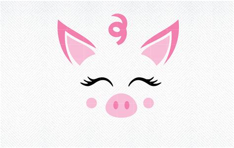 Pig Face Cute SVG Cute Piglet Face SVG Graphic By SVG DEN Creative