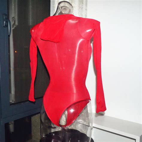 Unisex 8d Sheer Encasement Nylon Pantyhose Long Sleeve Top Closed Hood Bodysuit Ebay