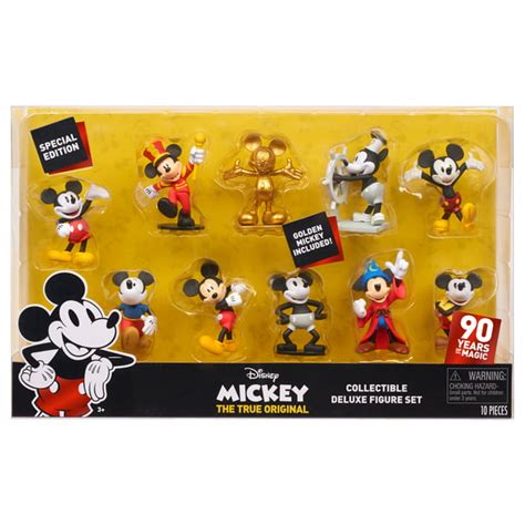 Mickey Mouse 90th Anniversary 10 Piece Collectible Figure Set Walmart