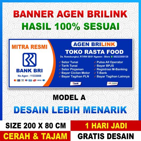 SPANDUK BANNER BRILINK BRI ATM BERSAMA UKURAN 200X80 CM Lazada Indonesia