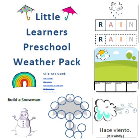 FREE Preschool Weather Pack | Preschool weather, Preschool ...
