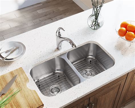 Some sinks are dual mount, which means they can be installed as either top mount or undermount. 3218A Double Bowl Undermount Stainless Steel Sink