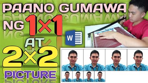 How To Make Id Picture In Microsoft Word 2x2 And 1x1 Youtube