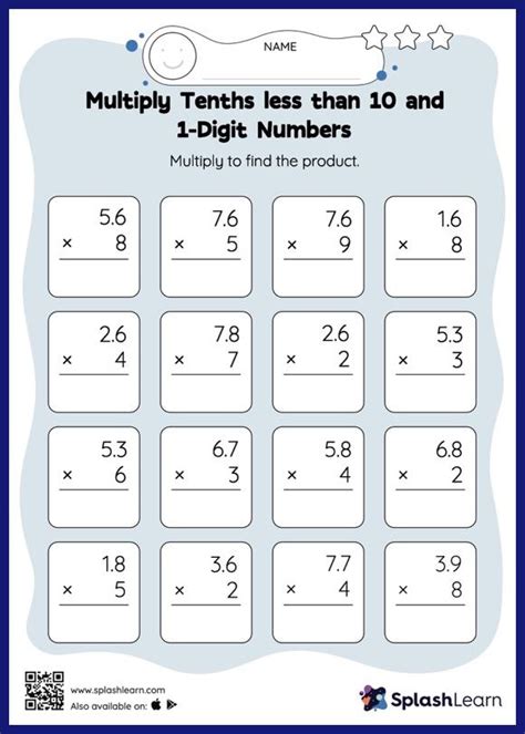 Multiply Decimals By Whole Numbers Worksheets For Kids Online Splashlearn