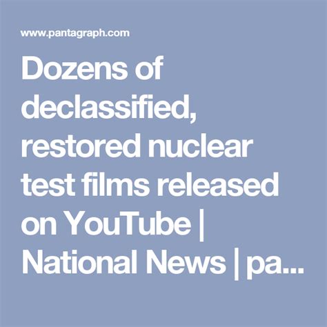 Dozens Of Declassified Restored Nuclear Test Films Released On Youtube