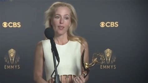 Emmys 2021 Gillian Anderson The Crown Full Backstage Interview Youtube