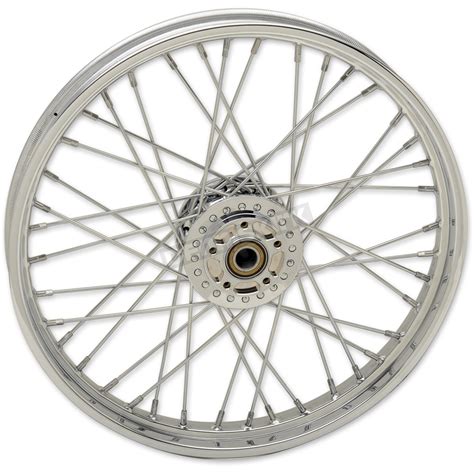 Drag Specialties Chrome Front 21x215 40 Spoke Laced Wheel Wabs