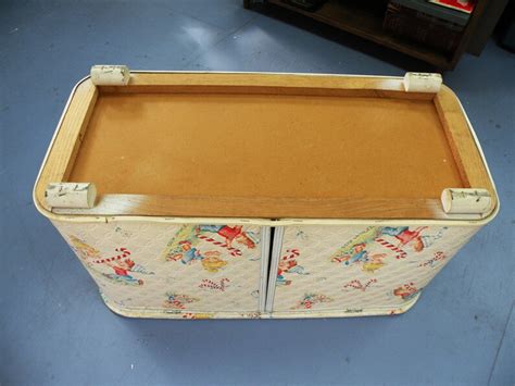 Large Vintage Toy Box Chest With Hinged Lid 1950s Vinyl Cute Etsy