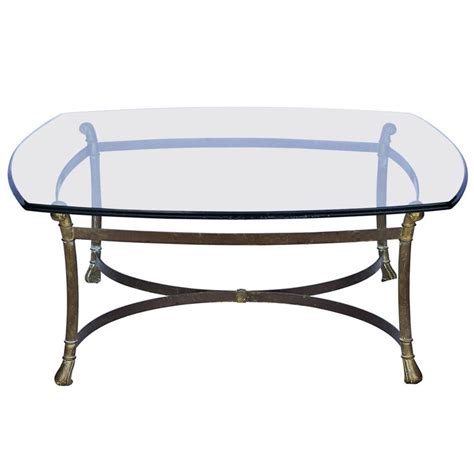 Mid Century Brass And Eglomise Glass Coffee Table At 1stdibs