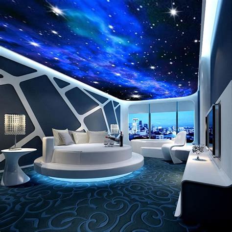 Interior Ceiling 3d Milky Way Stars Wall Covering Custom Photo Etsy
