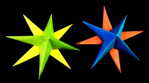 How To Make 3d Origami Paper Starschristmas Star Origami Easy