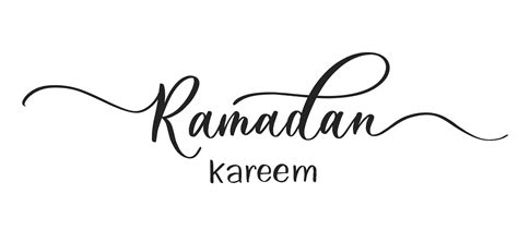 Ramadan Kareem Typography Lettering Quote Brush Calligraphy Banner
