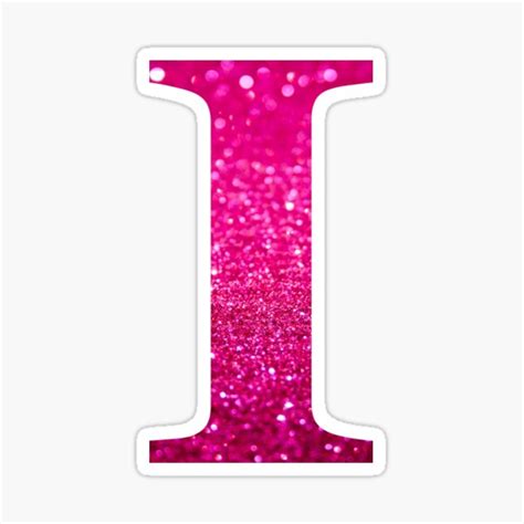 Letter I Pink Glitter Stickers For Sale Glitter Stickers Pink