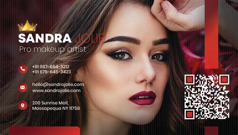 Business card for beauty company. Pro Makeup Artist Business Card | PsdDaddy.com