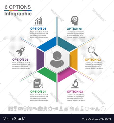 Infographics Six Options Royalty Free Vector Image