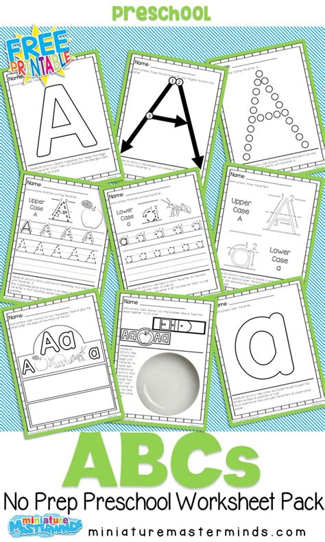 Free Printable Preschool Alphabet Workbook | Alphabet activities preschool, Alphabet preschool