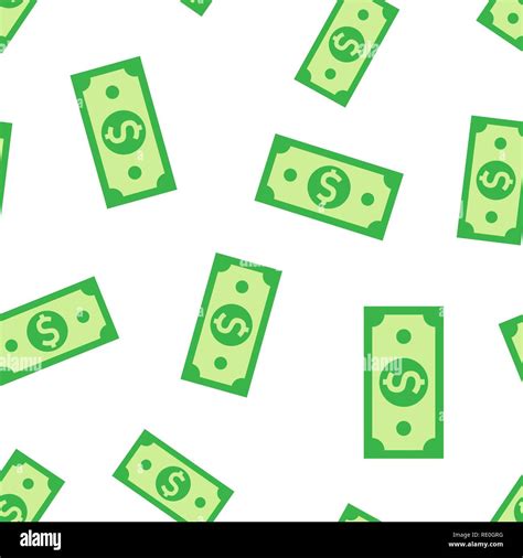 Dollar Currency Banknote Icon Seamless Pattern Background Dollar Cash