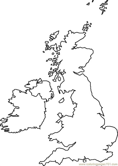 Map Printable Coloring Page For Kids And Adults Map Of Britain Map