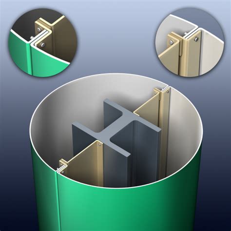 Steel And Aluminum Metal Column Covers Round And Square
