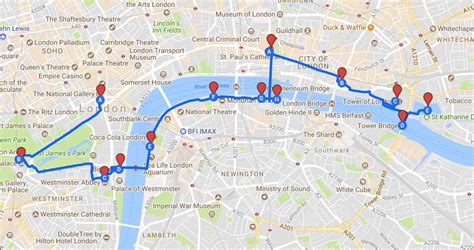 Map Of London Sightseeing Attractions Cher Melany