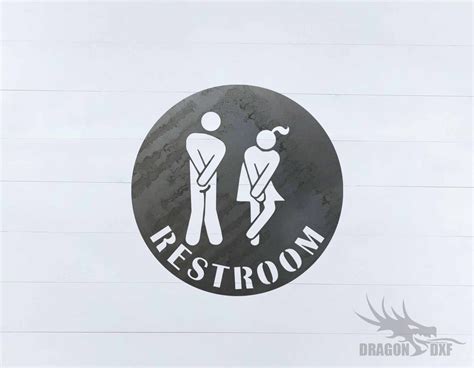 Toilet Sign Restroom Dxf Download — Dragondxf