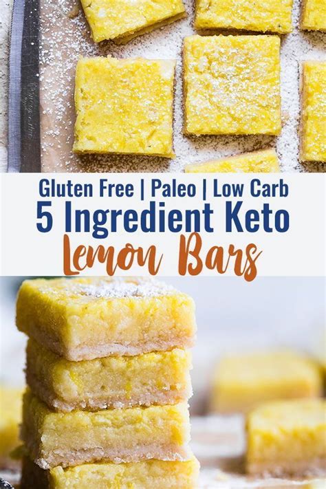 The bars are then finished in the oven and set in the fridge. Keto Lemon Bars - These easy, gluten free lemon bars are ...