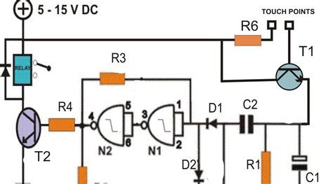 How To Make A Simple Touch Sensitive Switch Circuit Circuit Diagram