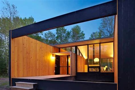 Simple but beautiful rustic modular house. Minimalist Prefab Cottage Modern Design in Small Forest - TOP 7 UNIQUE HOUSE DESIGN