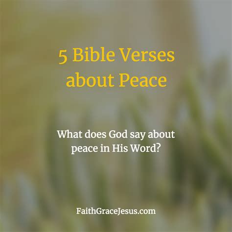 Bible Verses About Peace