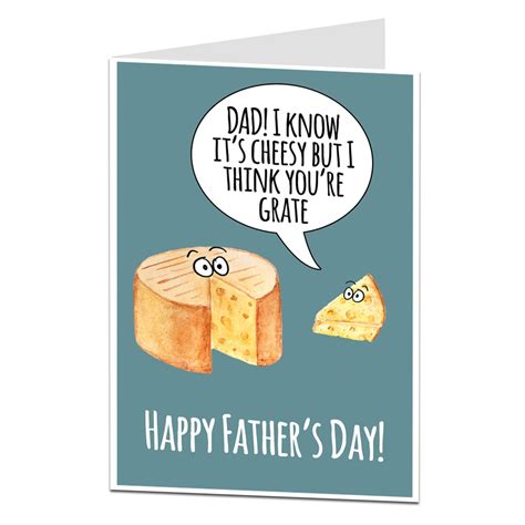 Our free father's day cards honor dads with ideas & styles like traditional or funny and first father's day. Father's Day Card | Cheese Pun | LimaLima.co.uk