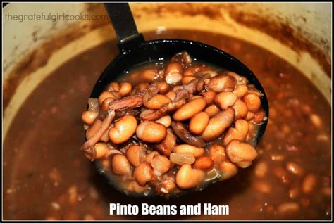 Discard skin, bones and cartilage. canned pinto beans and ham