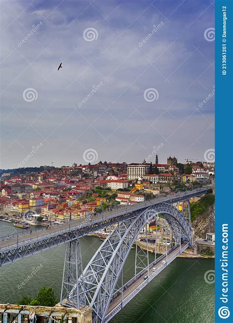 Portugal Traveling Porto Cityscape At Daytime With Dom Luis I Bridge