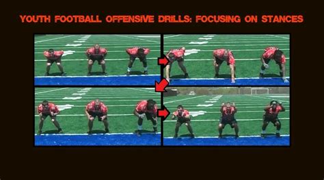 Youth Football Offensive Drills Focusing On Stances