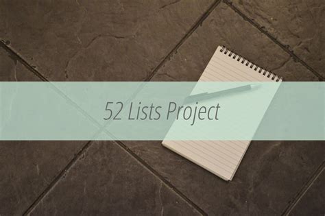 52 Lists Project Good Things You Have Done This Week Creatively Cat