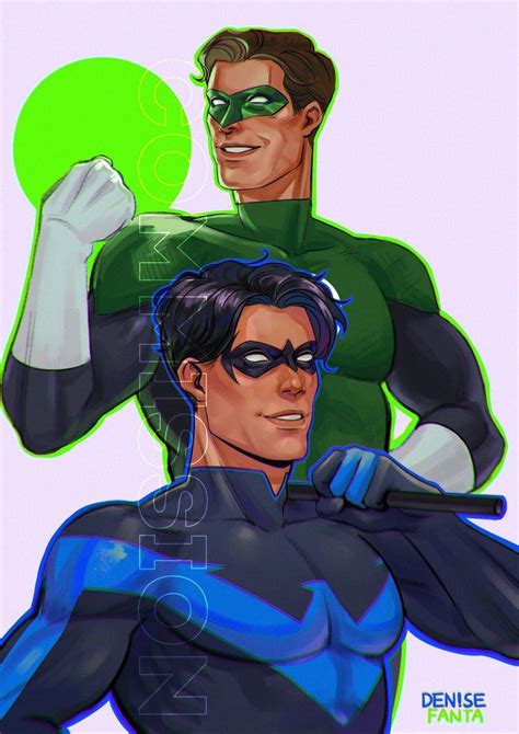 Green Lantern Hal Jordan Banana Bus Squad Dick Grayson Nightwing