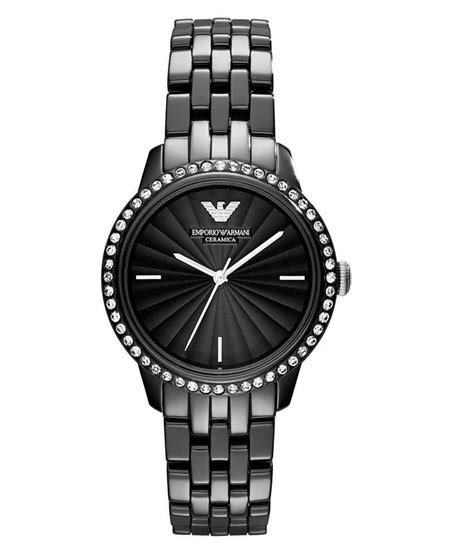 Emporio Armani Black Elegant Wrist Watch For Women Price In India Buy