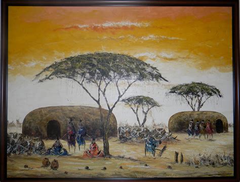 Beautiful African Village Painting Other For Sale By Krunal2